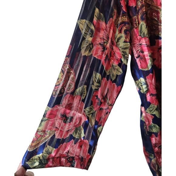 Vintage 80s Victoria’s Secret Gold Label Lingerie Top Sz M Floral Paisley Print - Picture 3 of 9